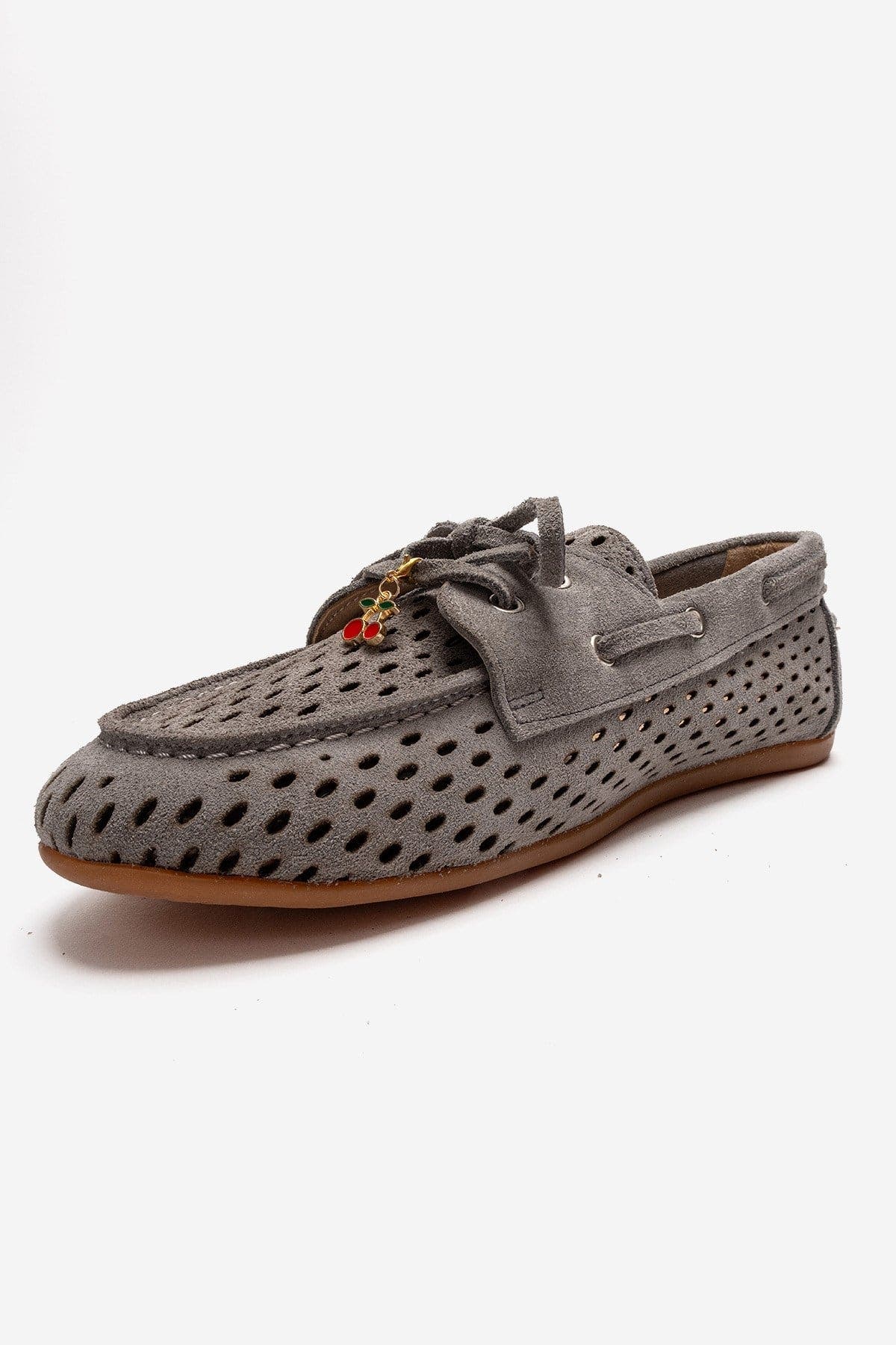 Forever & Always Shoes Stevo Leather Lace Up Loafer, Alternate, color, Grey Suede