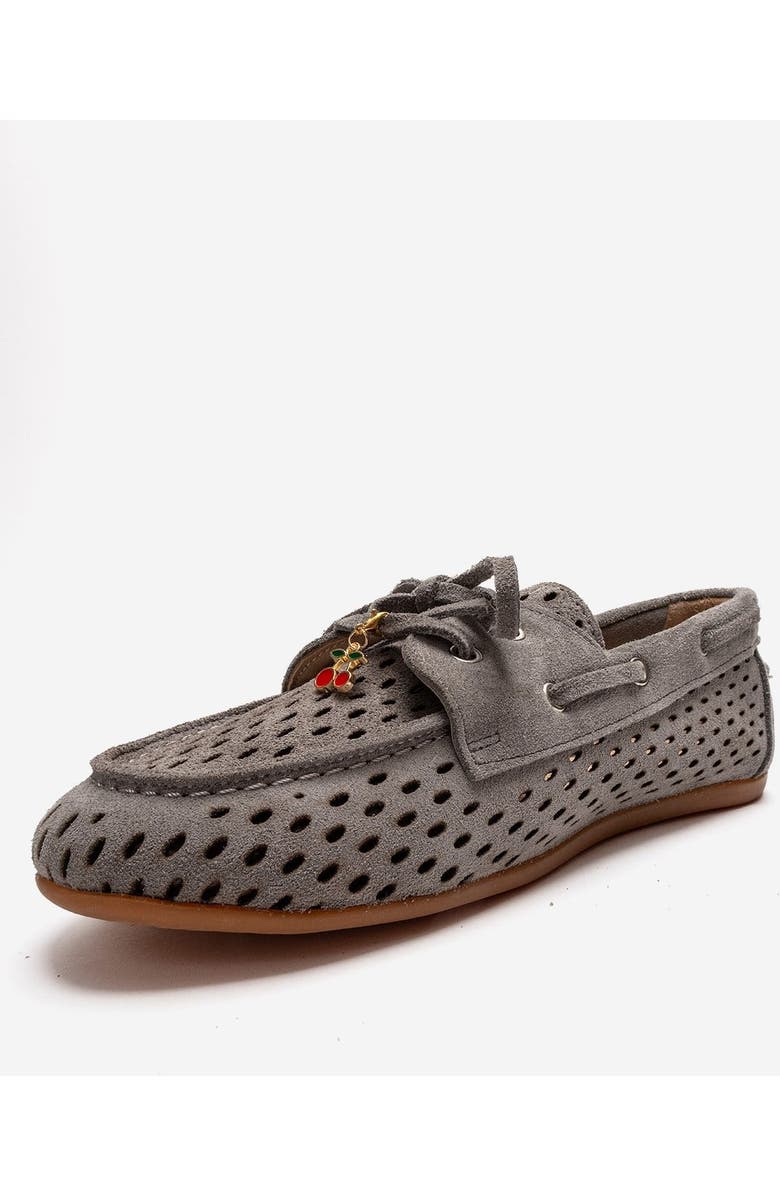Forever & Always Shoes Stevo Leather Lace Up Loafer, Alternate, color, Grey Suede