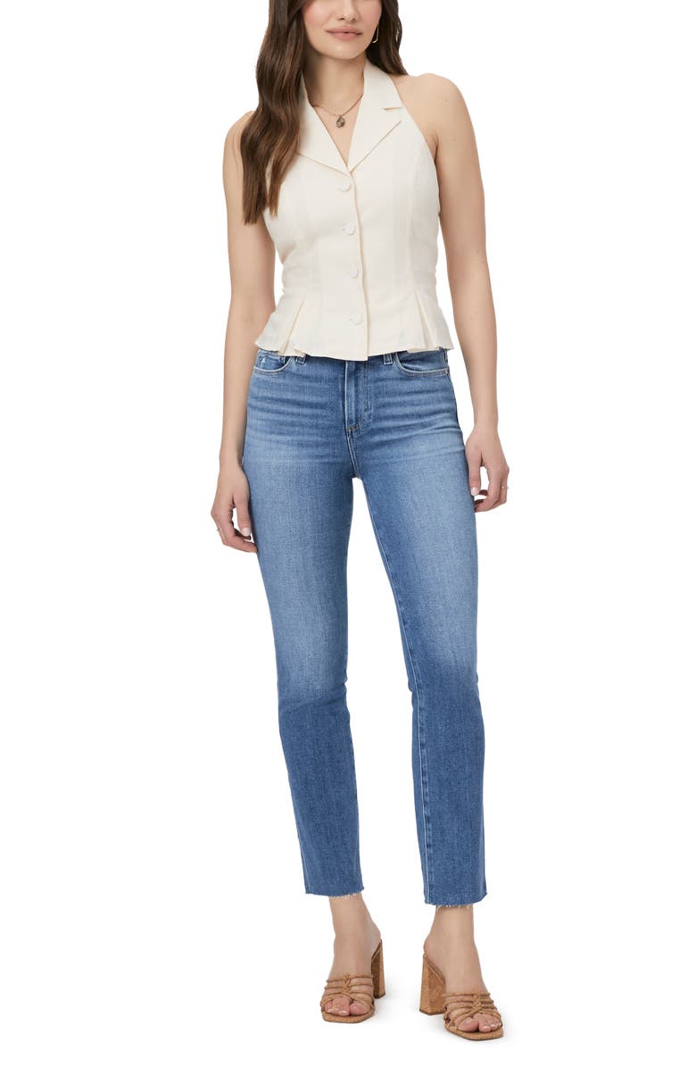 PAIGE Cindy Raw Edge Straight Leg Jeans, Alternate, color,