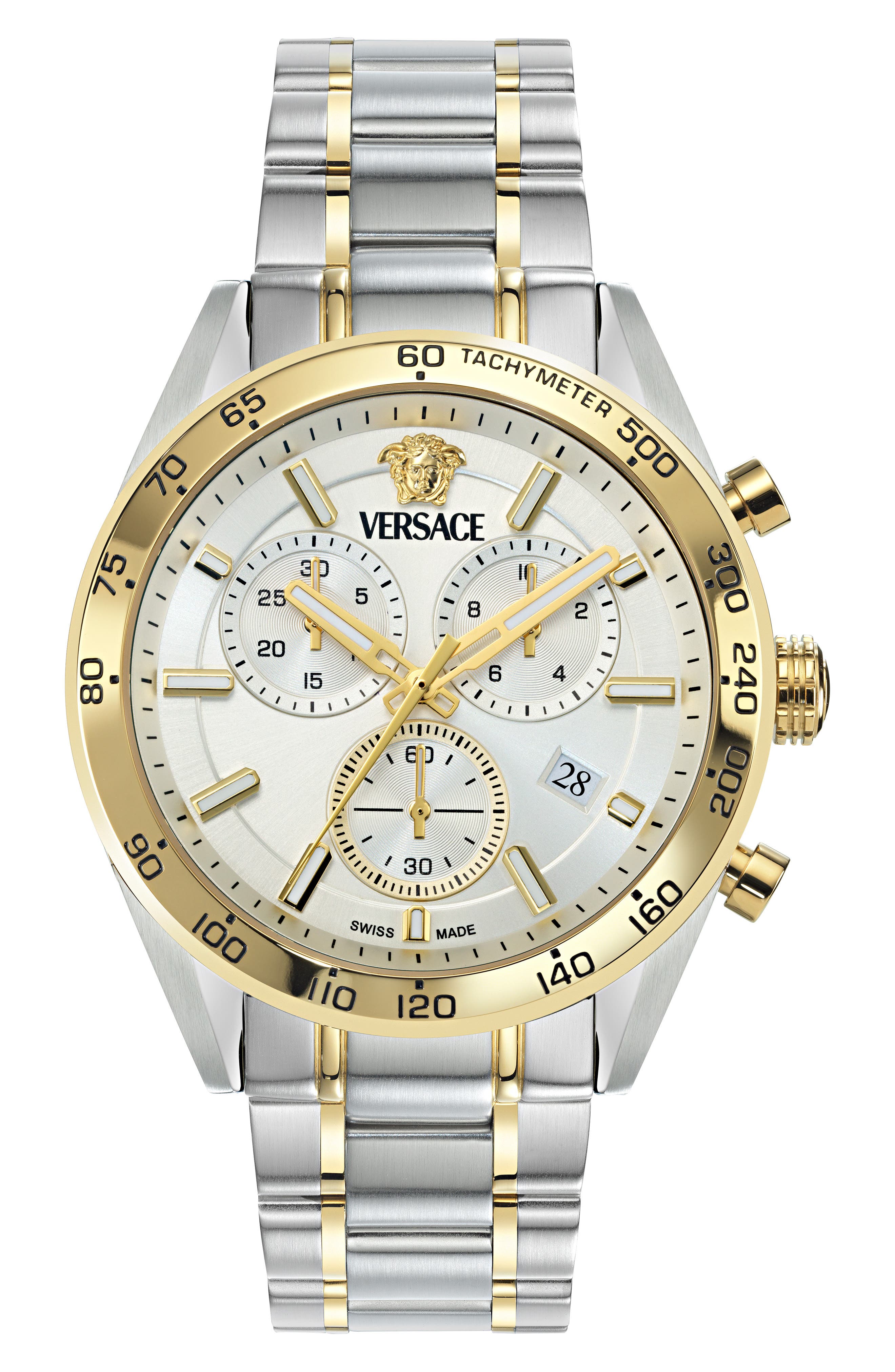 Versace V-Code Chronograph Bracelet Watch, 41mm