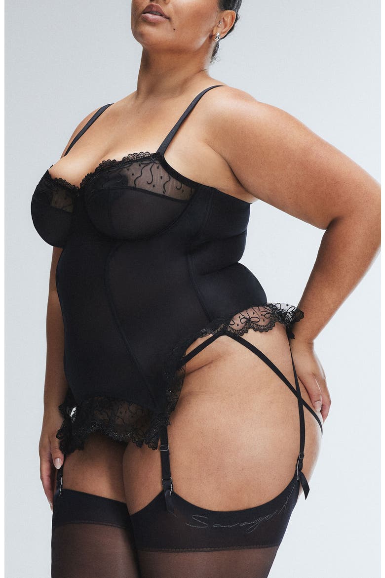 Loveline Undewire Basque, Alternate, color, BLACK CAVIAR