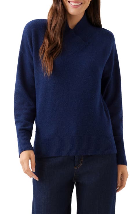 Crossover Shawl Collar Sweater