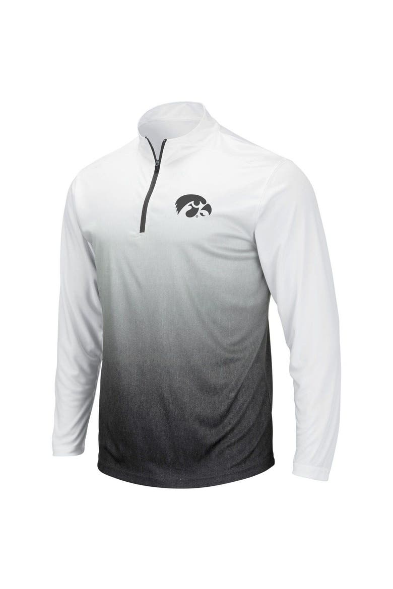 Men's Colosseum Gray Iowa Hawkeyes Magic Team Logo Quarter-Zip Jacket, Main, color, Gray