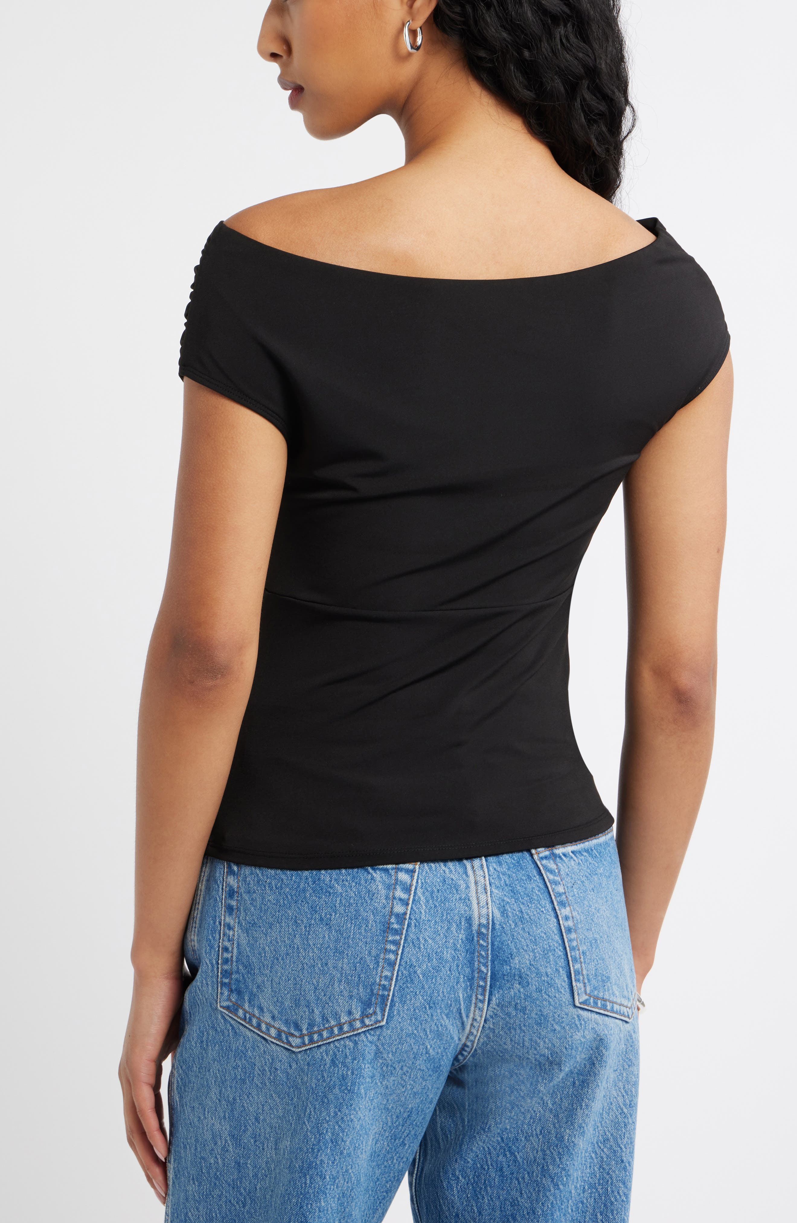 Женские Open Edit Crossover Off the Shoulder Top — фото 3