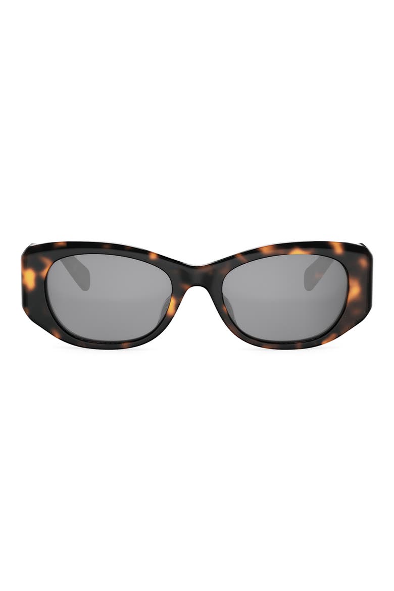 3 Dots 54mm Oval Sunglasses, Main, color, DARK HAVANA / SMOKE