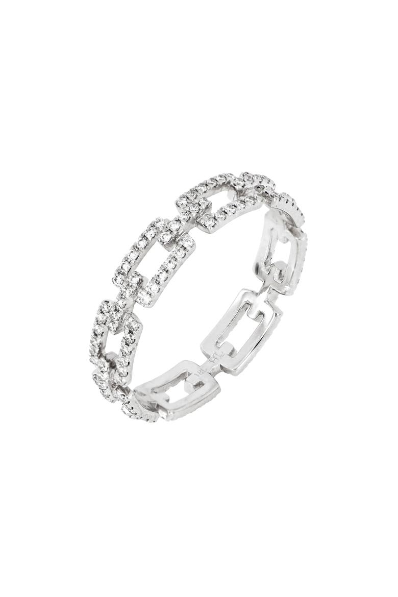 Prism Link Eternity Ring (Nordstrom Exclusive), Main, color, WHITE GOLD