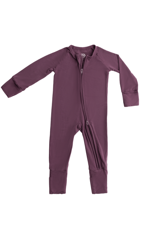 Kindred Bravely Zip Up Baby Pajamas In Purple