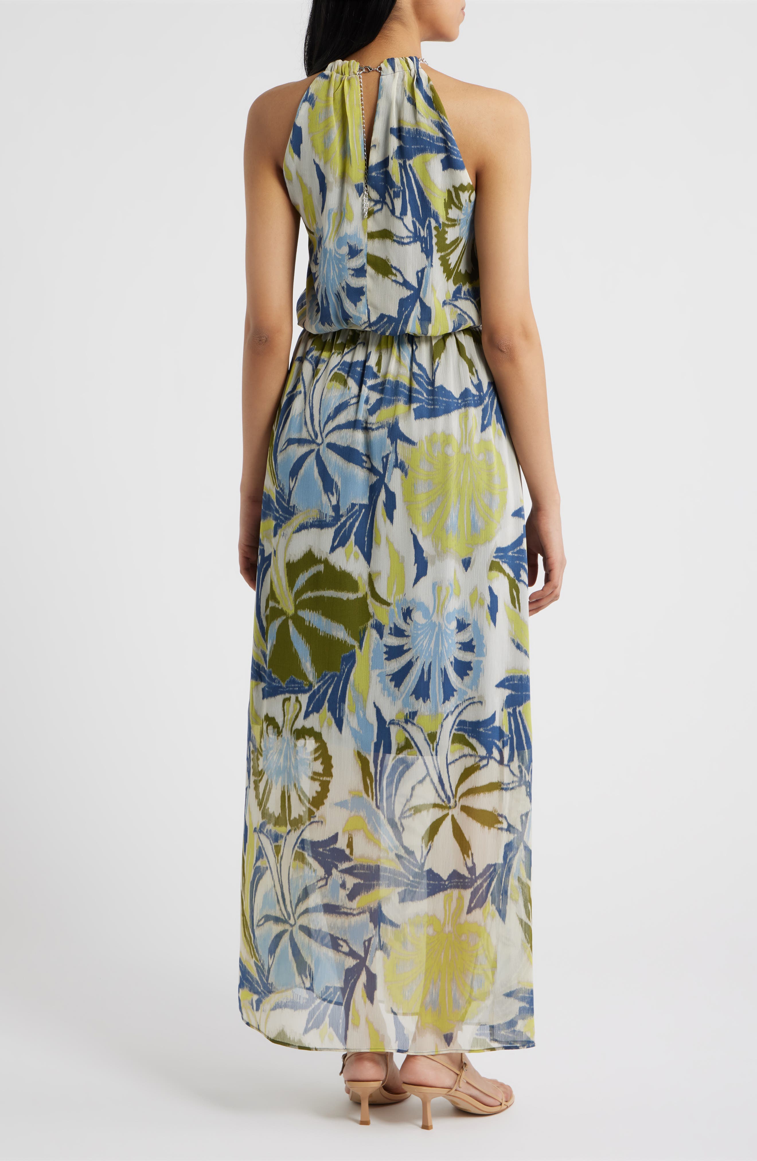 Floral Chain Neck Maxi Dress - image 2