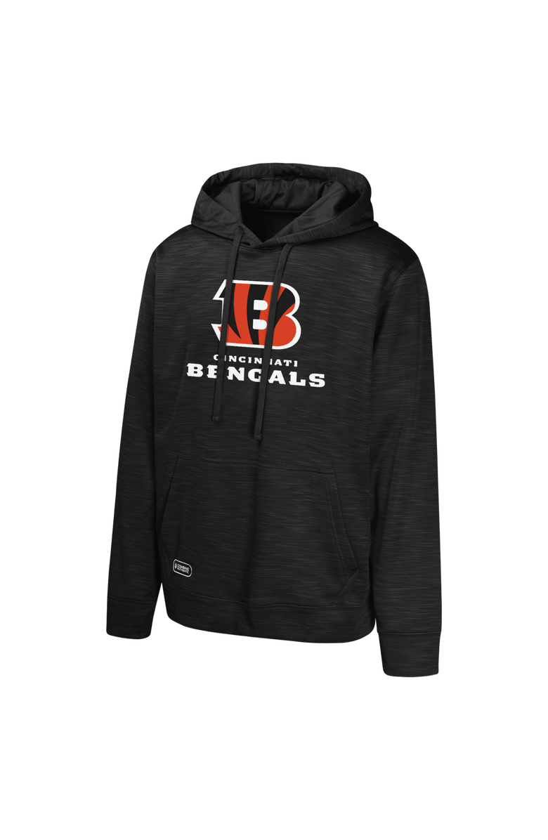 Outerstuff Men's Black Cincinnati Bengals Streak Fleece Pullover Hoodie, Alternate, color, Black