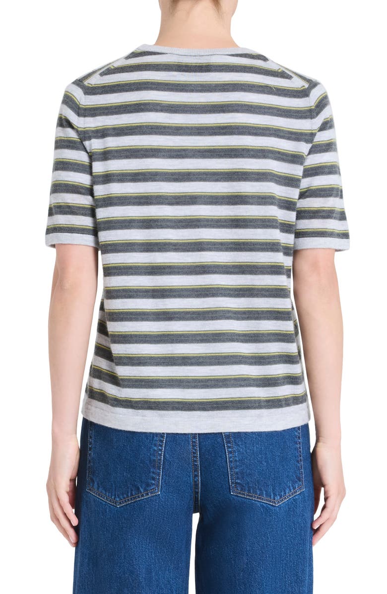 TWP Stripe Cashmere Pocket T-Shirt, Alternate, color, Beetle Multi