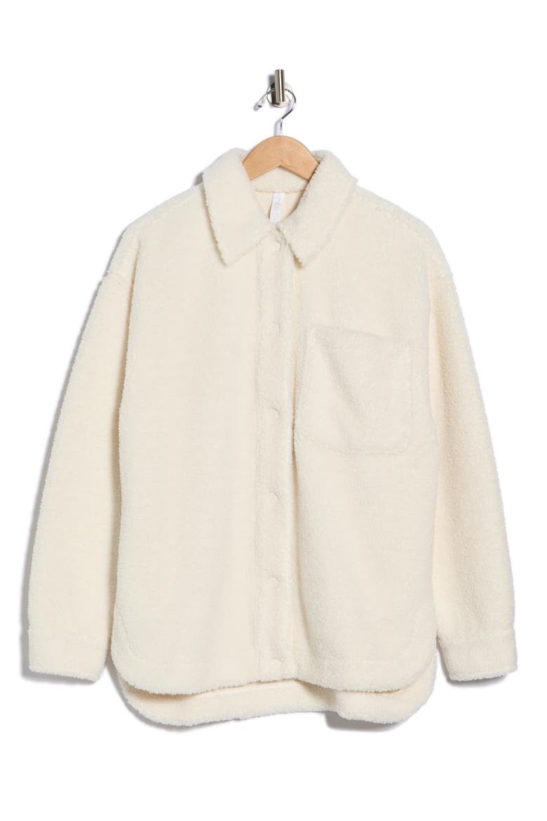 Chalet Bouclé Shirt Jacket, Alternate, color, IVORY EGRET