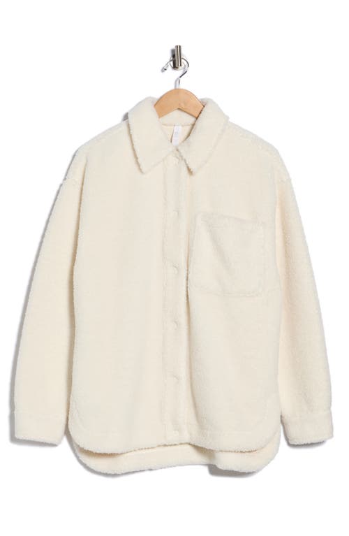 Z By Zella Chalet Bouclé Shirt Jacket In White