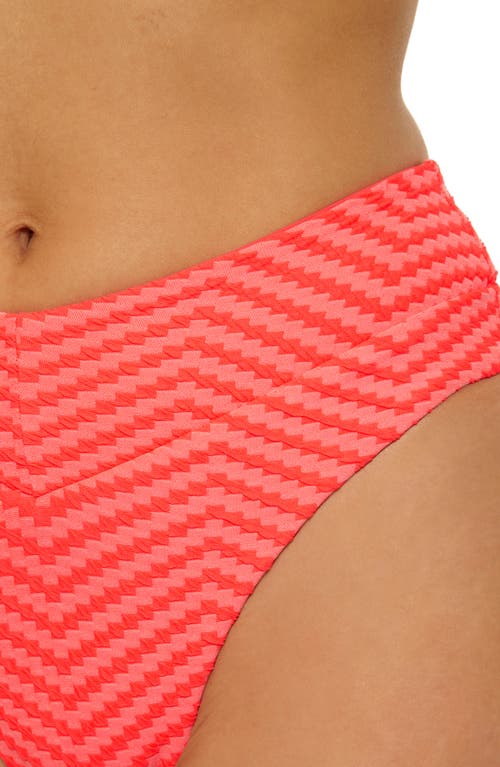 Becca Connect High Waist Bikini Bottoms In Red