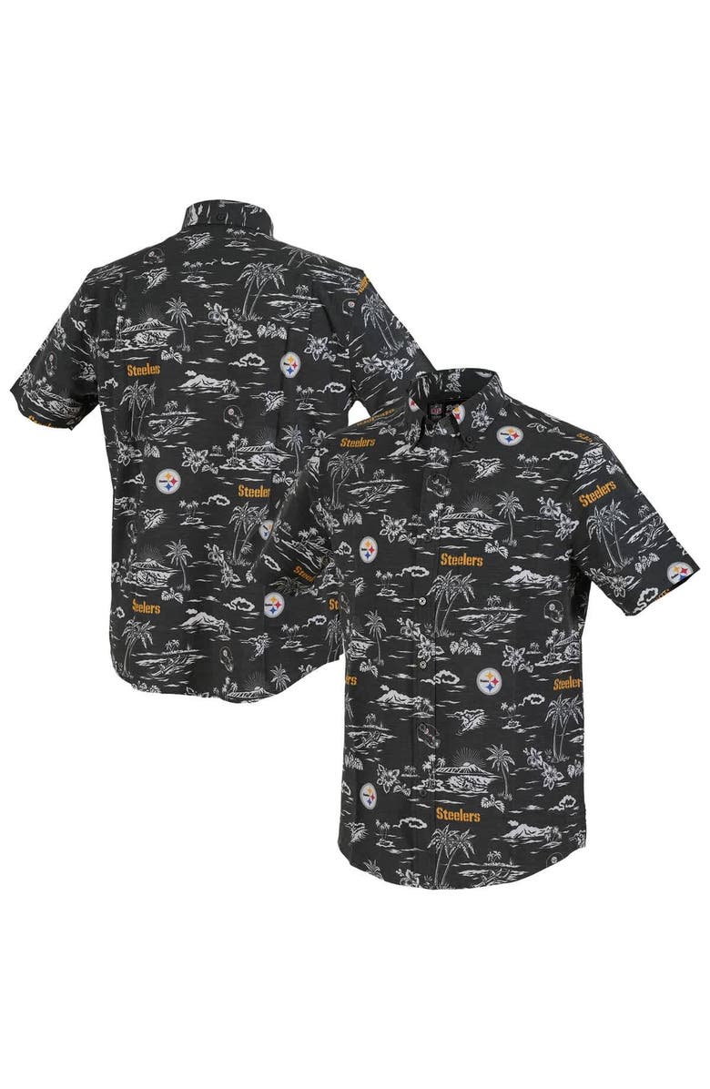 Reyn Spooner Men's Reyn Spooner Black Pittsburgh Steelers Kekai Performance Button-Down Shirt, Main, color, Black