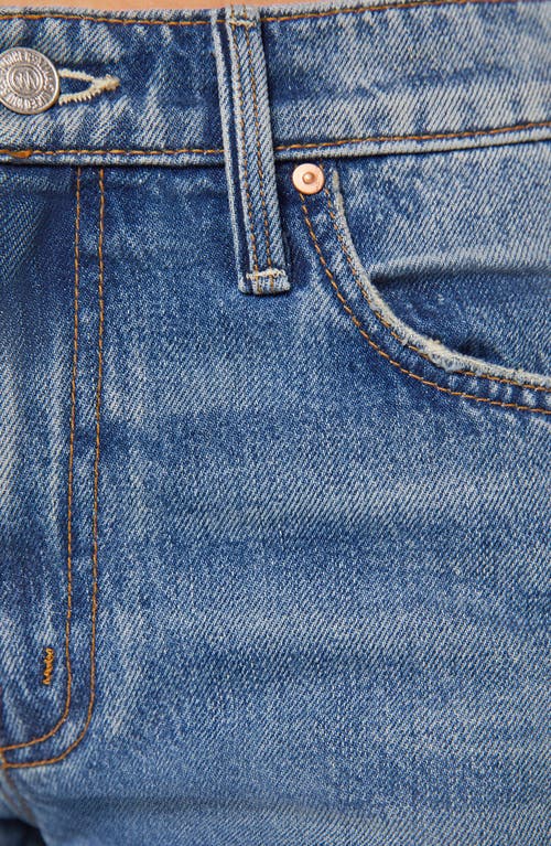 Mother The Bookie Heel Bootcut Jeans In Blue