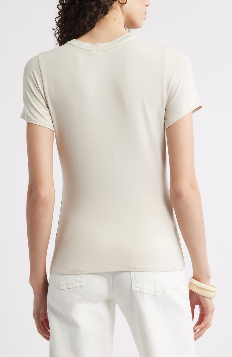 Nordstrom Pima Cotton Blend Crewneck T-Shirt, Alternate, color, Beige Scroll