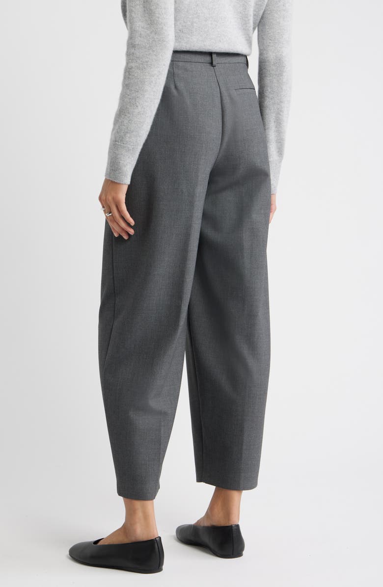 Nordstrom Pleated Ankle Pants, Alternate, color, Grey Charcoal Heather