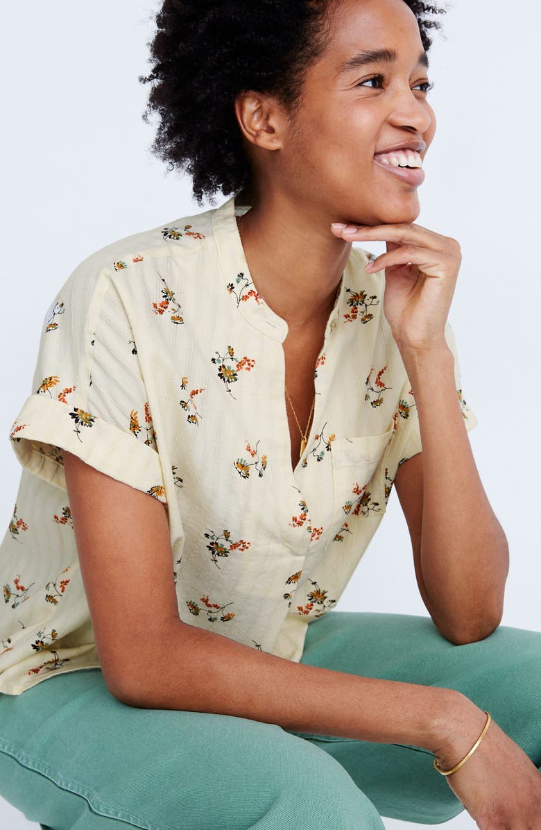 Madewell Marseille Daisies Bower Popover Shirt, Alternate, color, 