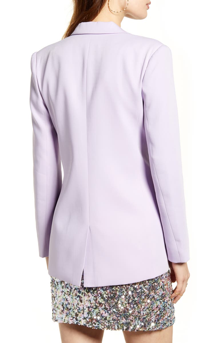 Endless Rose Tailored Single Button Blazer, Alternate, color, Lilac