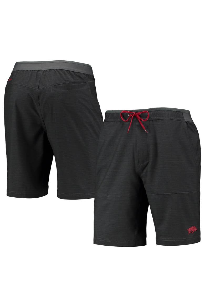 Men's Columbia Charcoal Arkansas Razorbacks Twisted Creek Omni-Shield Shorts, Main, color, Charcoal
