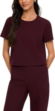 SPANX® Ponte Cropped Crewneck Tee