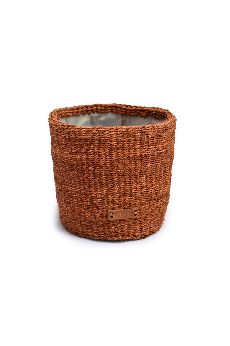 Brown and Red Flower Pot, Main, color, Brown
