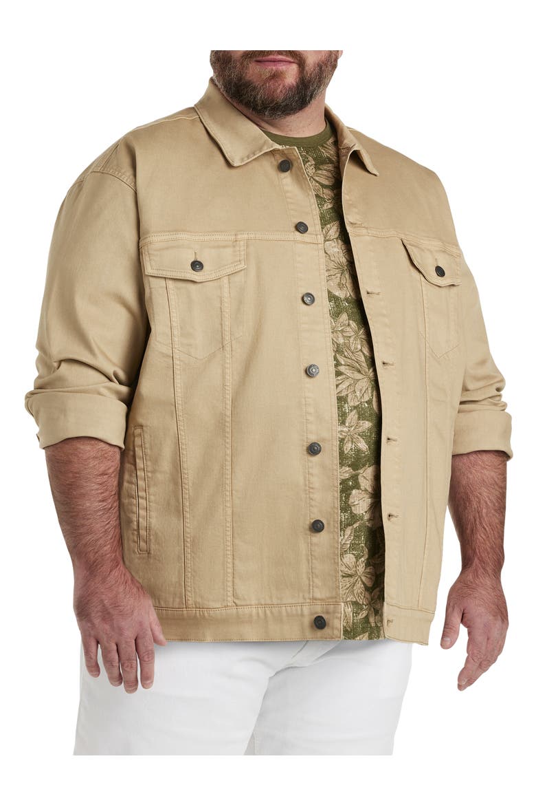 Big & Tall Twill Jacket, Main, color, LIGHT TAN