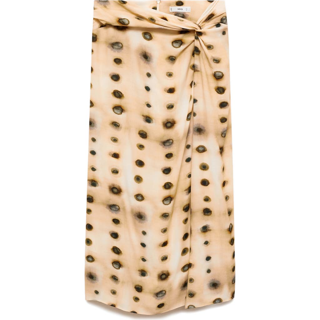 Mango Skirt Beige In Beige