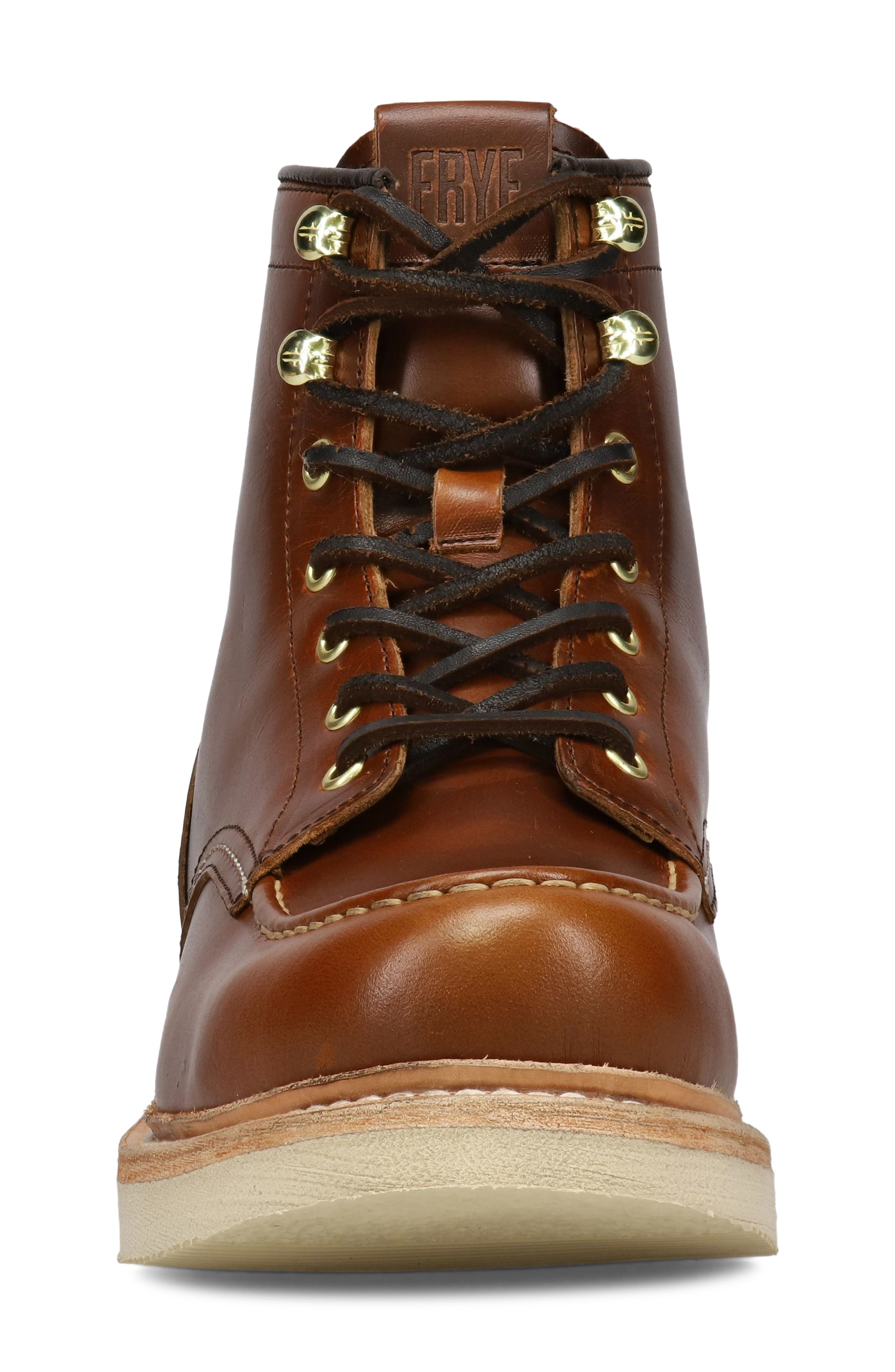 Frye Hudson Work Boot, Alternate, color, Saddle