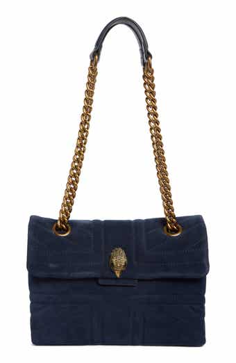 Kurt Geiger London Large Kensington Quilted Suede & Leather Shoulder Bag