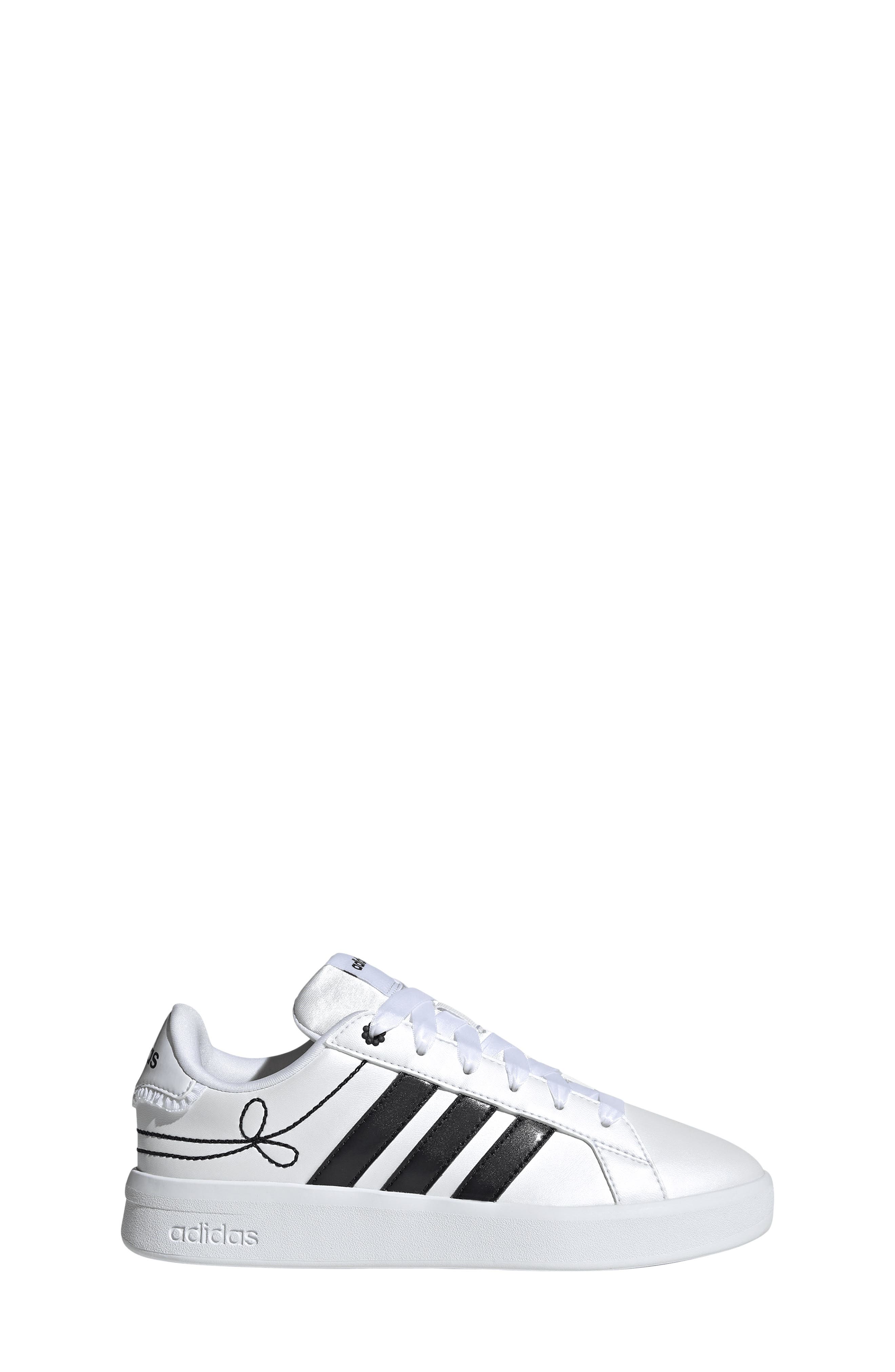 Kids' Grand Court 3.0 Sneaker, Alternate, color, WHITE/ CORE BLACK/ YELLOW