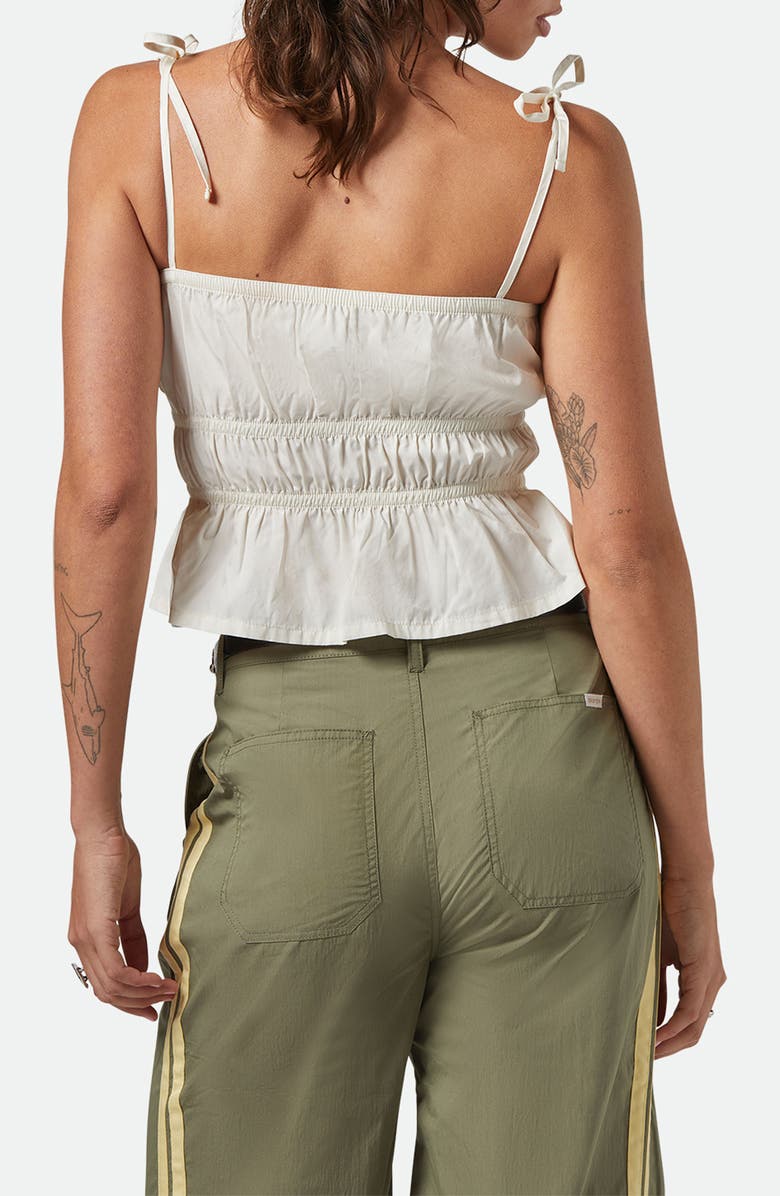 Brixton Eden Smocked Crop Camisole, Alternate, color, Off White