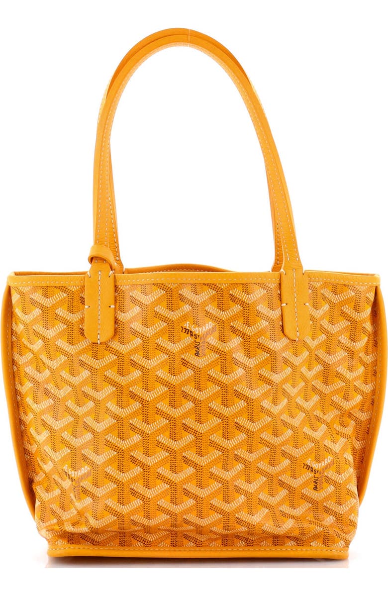 Pre-Owned Goyard Anjou Reversible Tote Coated Canvas Mini, Alternate, color, Yellow