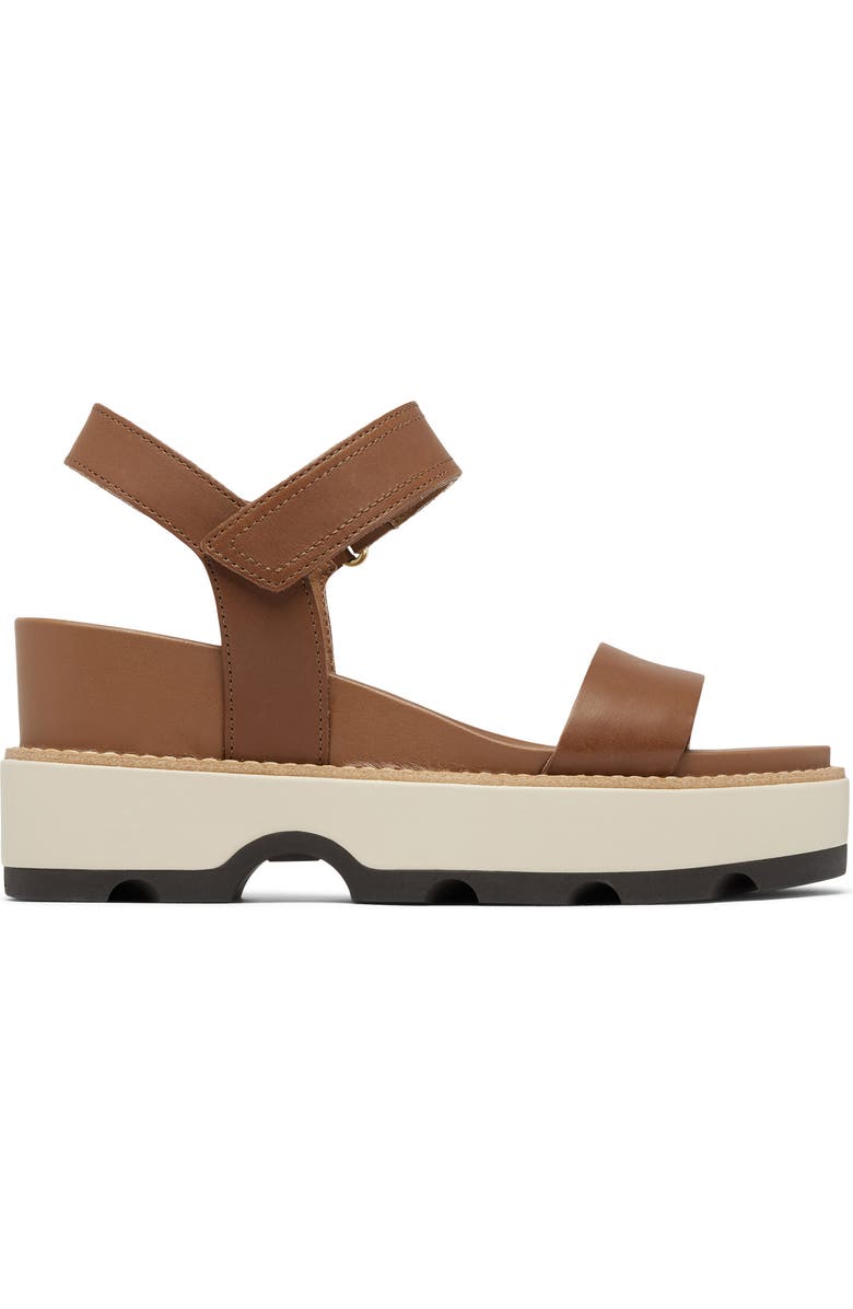 SOREL Joanie IV Y Strap Wedge Sandal, Alternate, color, Velvet Tan/ Blackened Brown