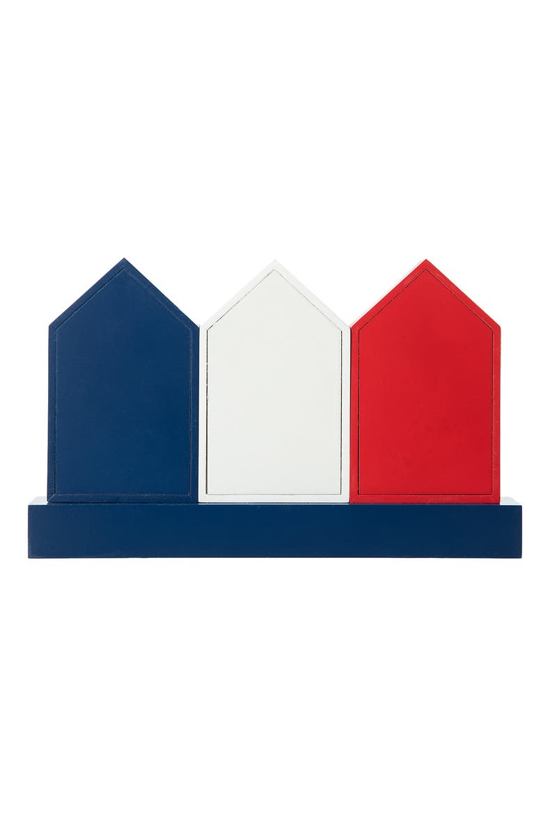 Glitzhome Patriotic Americana Wooden House-shaped Table Decor, Alternate, color, 
