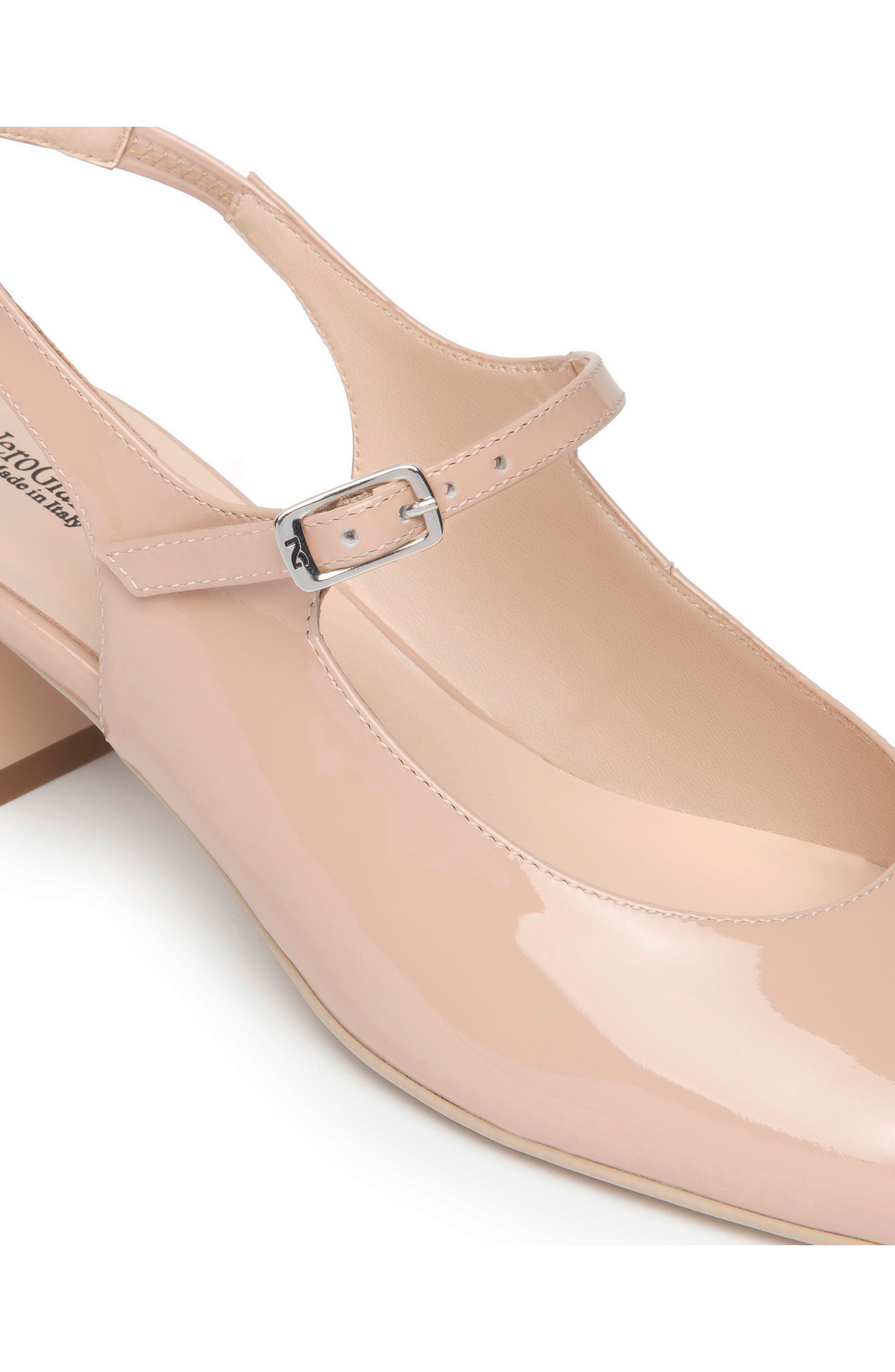 NeroGiardini Slingback Block Heel Pump, Alternate, color, Natural