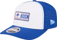 New Era Men's New Era White/Royal Boise State Broncos Perforated Patched 9SEVENTY Adjustable Hat