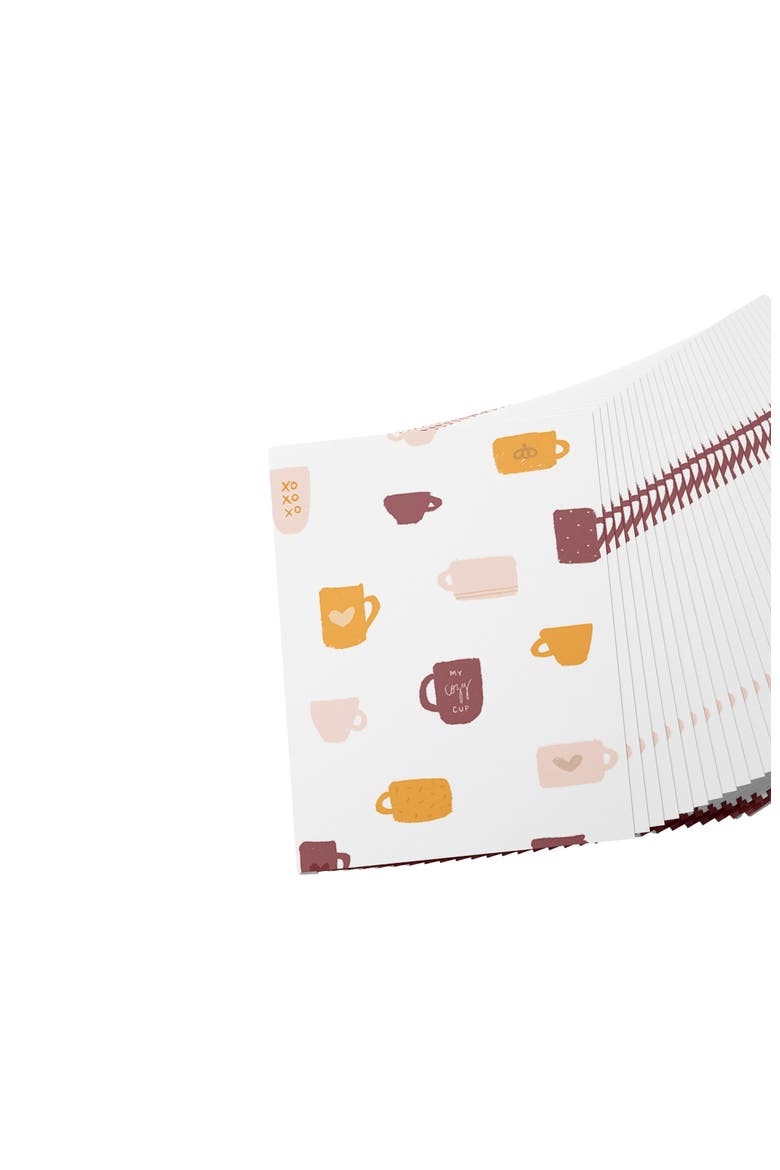 Fall Coffee Boxed Greeting Card Set, Alternate, color, Light Pink Envelopes