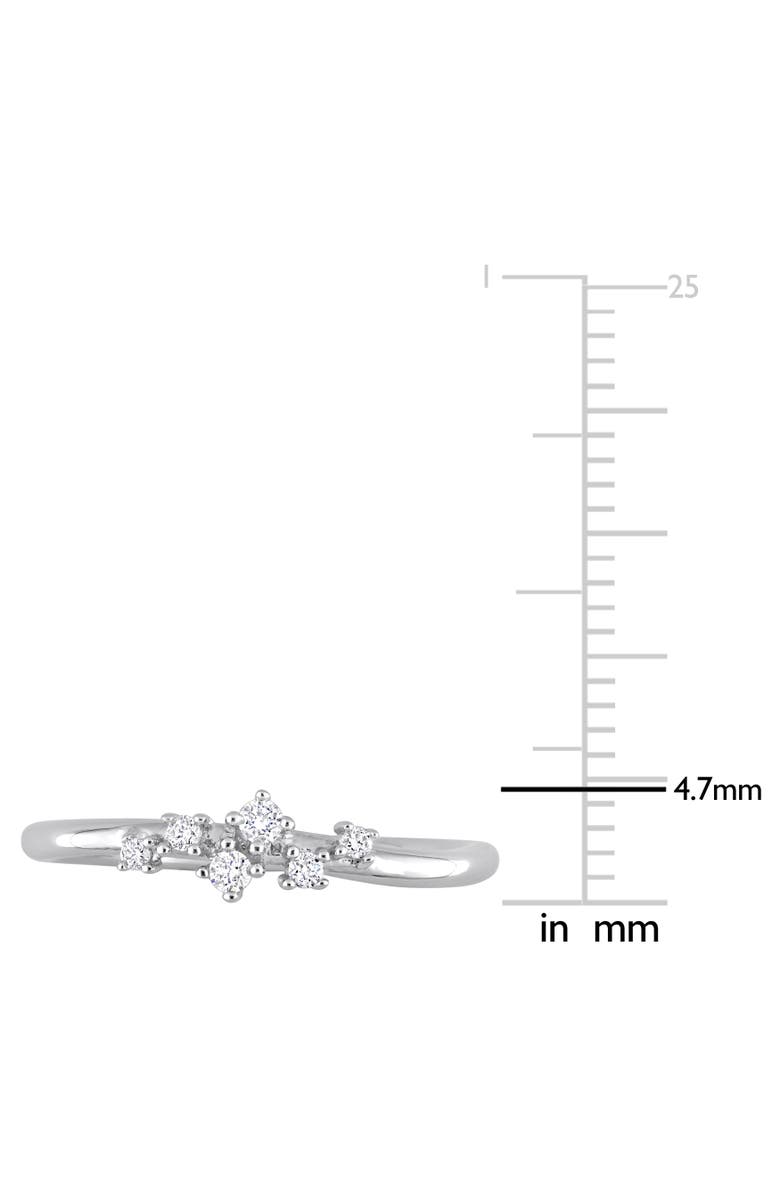 Julianna B. Diamond Cluster Ring Sterling Silver, Alternate, color, Sterling Silver