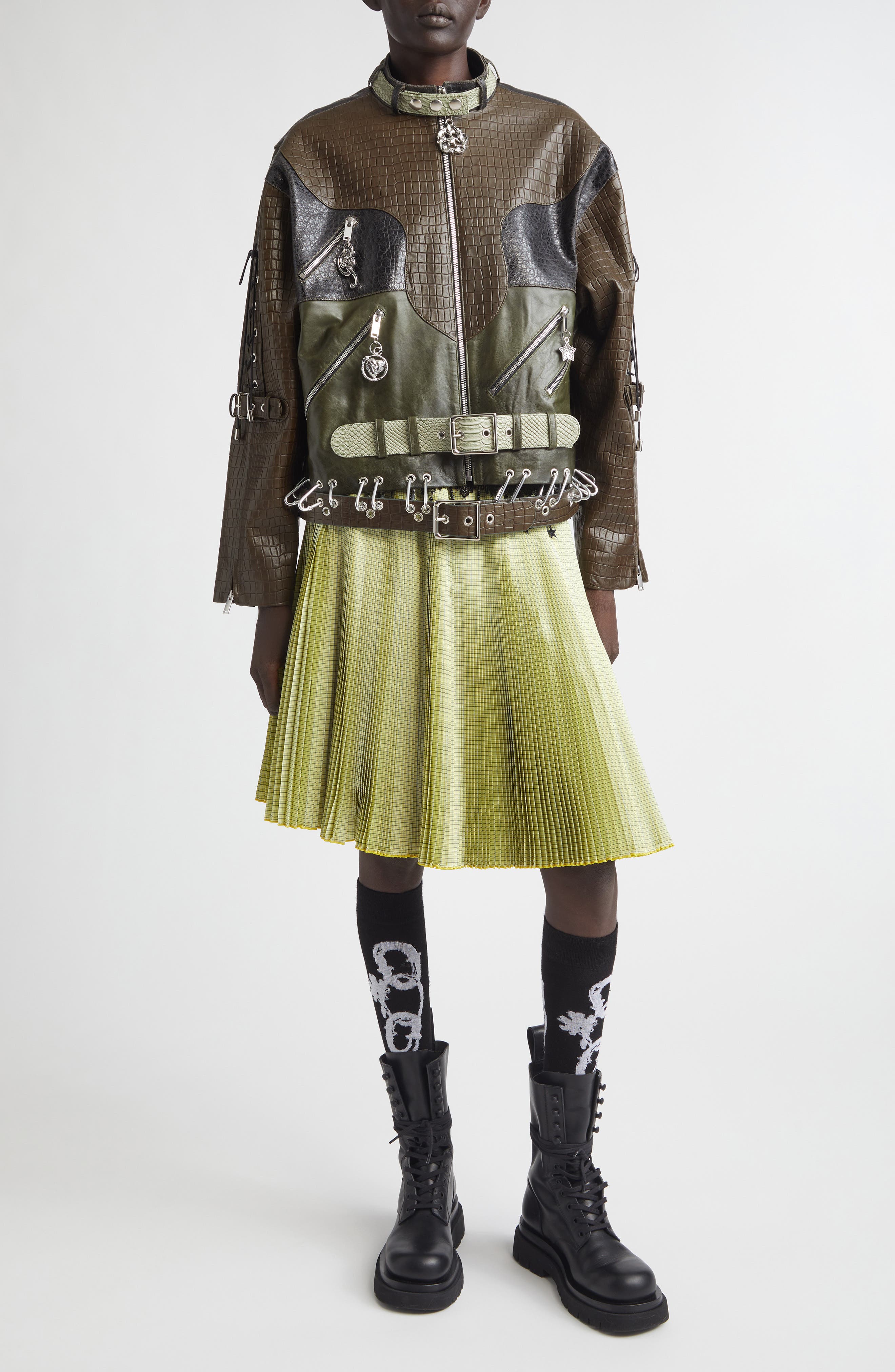 Inversion Lace-Up Leather Jacket - image 2