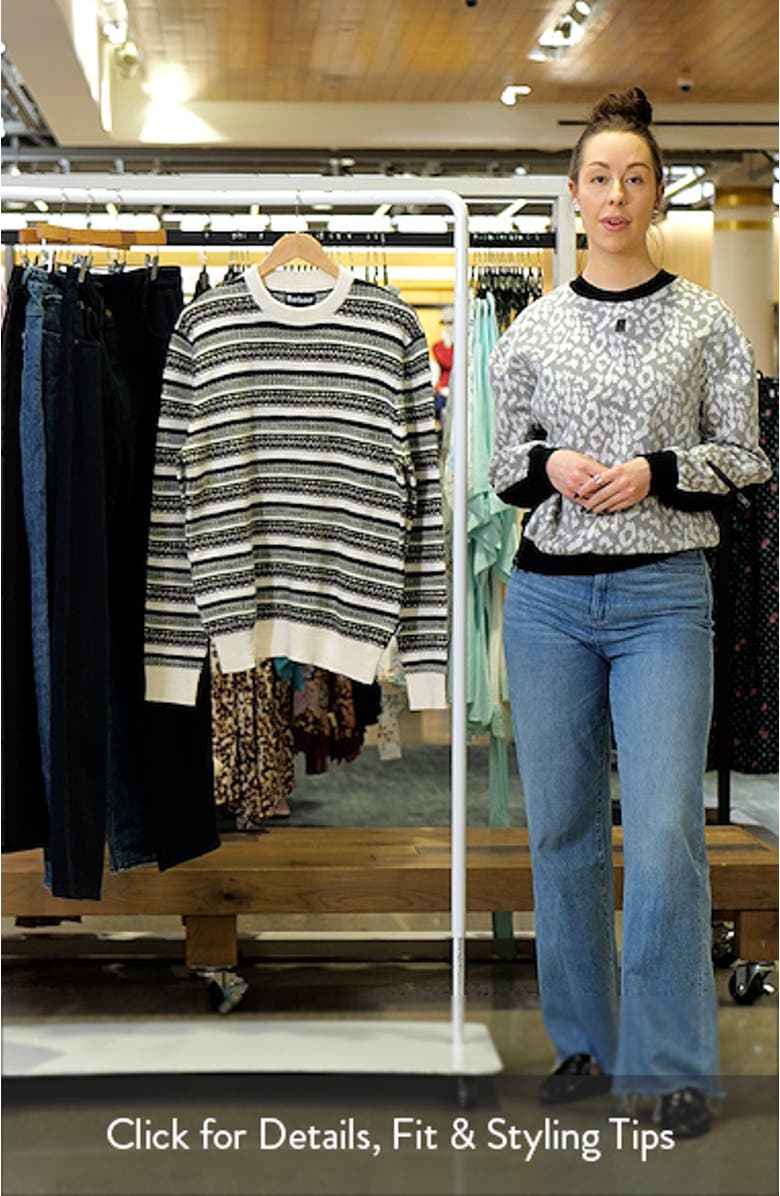 Topcliffe Fair Isle Cotton Crewneck Sweater, sales video thumbnail