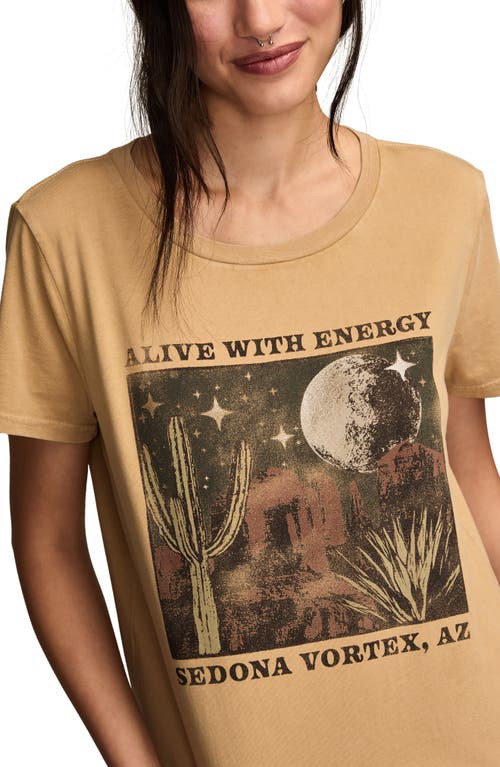 Lucky Brand Alive With Energy Graphic T-shirt In Brown