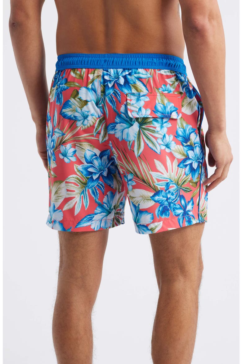 Naples Garden Grotto 6-Inch Swim Trunks, Alternate, color, MELON BERRY