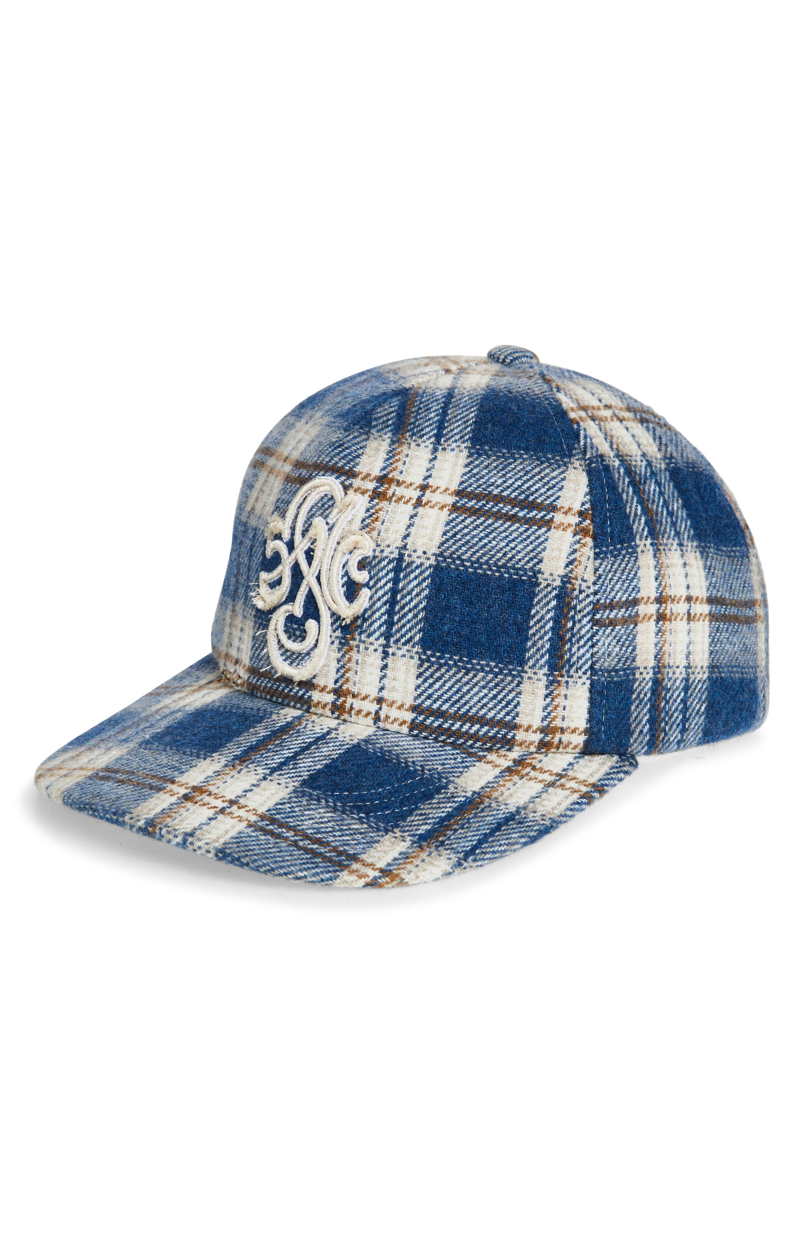 帽子 LAUG PLAID ORGANIC COTTON CAP (BLUE) STOCKHOLM SURFBOARD CLUB Parker Plaid Adjustable Baseball Cap (Men