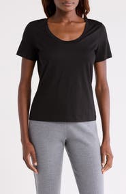Theory Scoop Neck Cotton T-Shirt