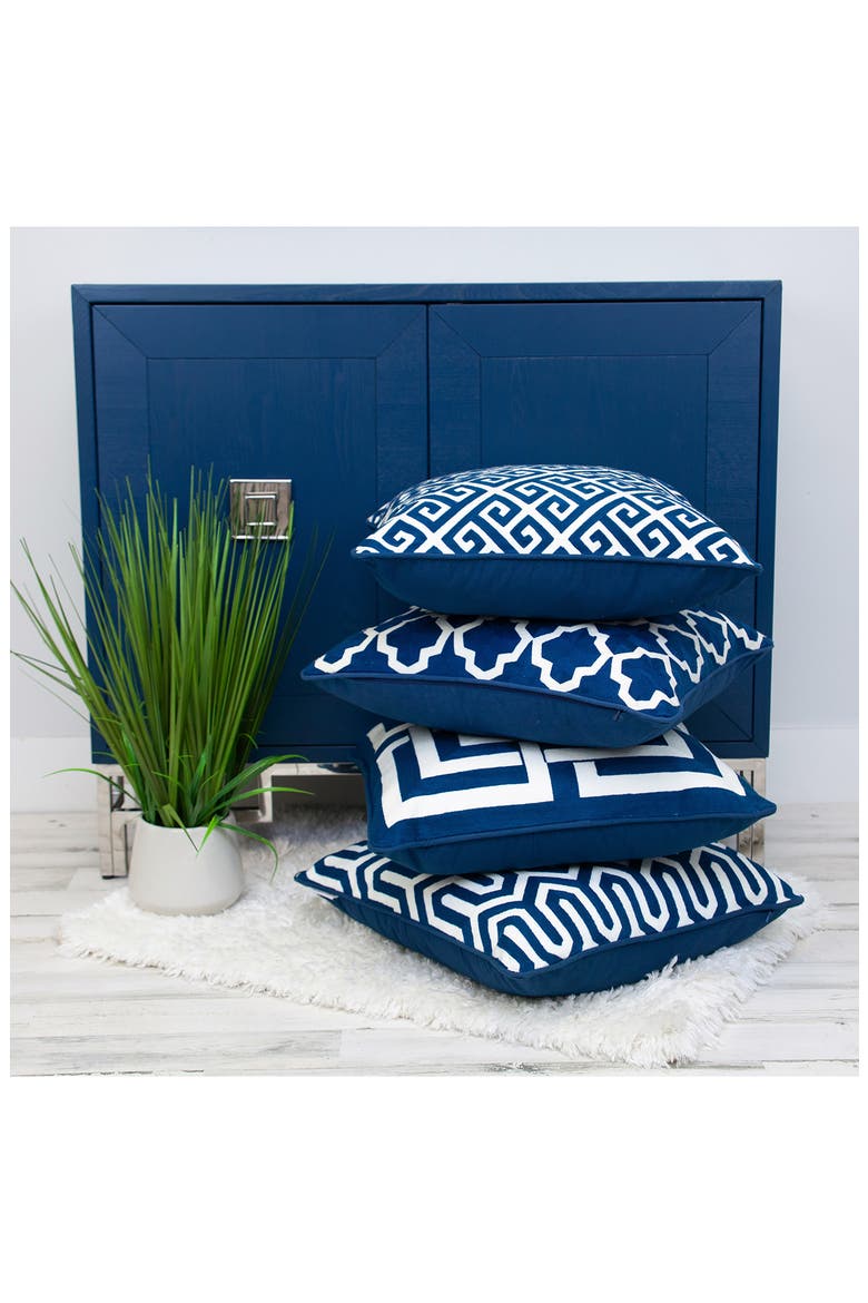 Vega Throw Pillow, Alternate, color, BLUE