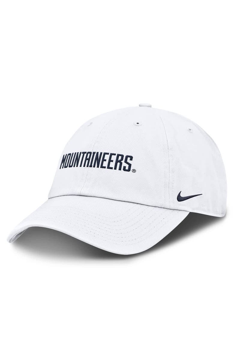 Nike Men's Nike White West Virginia Mountaineers Core Club Mascot Wordmark Adjustable Hat, Main, color, 