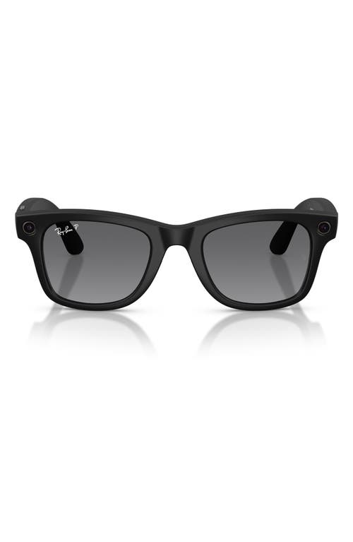 Ray Ban Ray-ban Meta Wayfarer 50mm Polarized Ai Glasses In Black