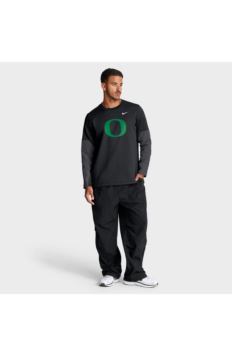 Nike Men's Nike Black Oregon Ducks 2025 Sideline Coach Performance Long Sleeve T-Shirt, Alternate, color, Black