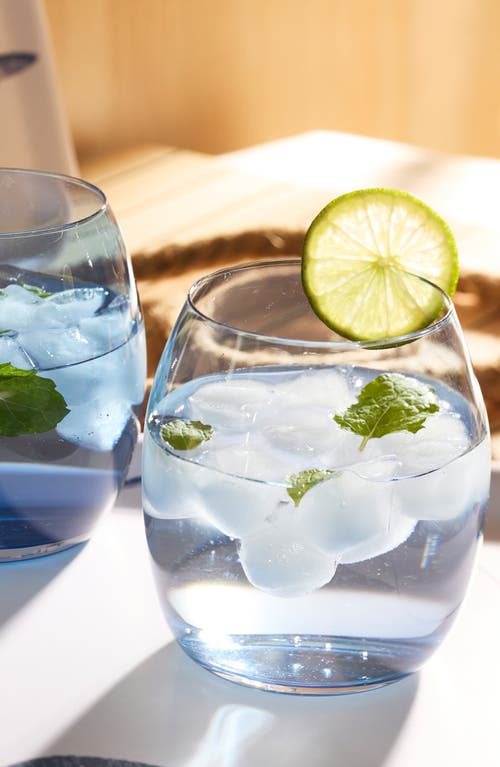 Caskata Les Nuages Blue Tumblers Set Of 4 In Blue